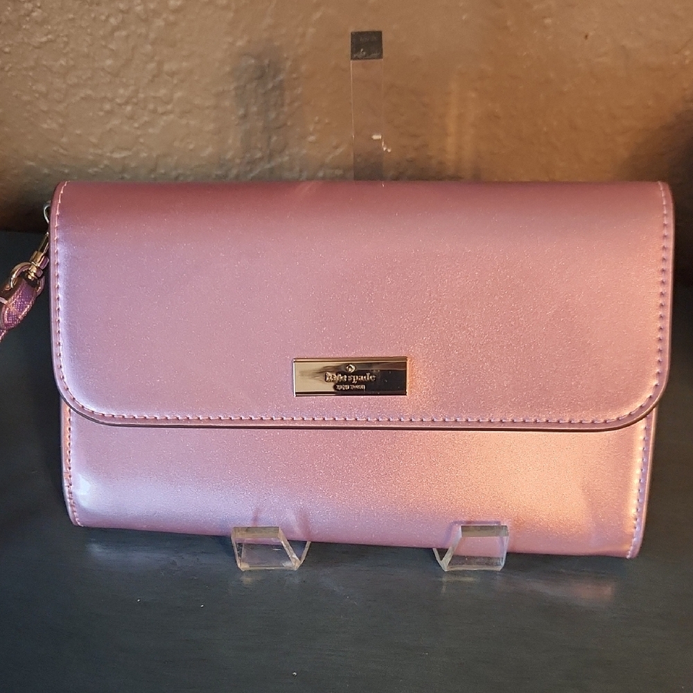 Kate Spade Shimmering Pink Patent Leather Wristlet